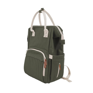 Diaper Bag <b>Backpack</b> Style <b>Waterproof</b> Polyester Baby Organizer Insulated Bottle Pockets Large Capacity Storage Custom Logo - Product Image 3