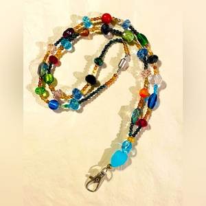 Embroidery Beaded <b>Lanyard</b> Handmade Designer Neck Strap <b>for</b> ID Card Holder <b>Keys</b> and Accessories - Product Image 1