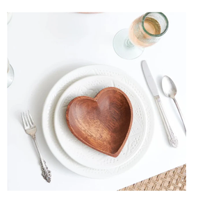 Handcrafted Polished Mango Wooden <b>Heart</b> <b>Shape</b> Eco-Friendly Bowl for Food Serving & Decorative Use for Giveaways at Good Price - Product Image 3