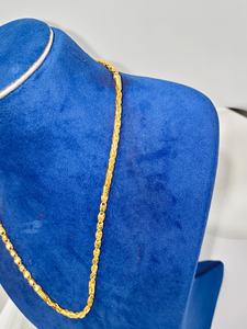 Cadena Bahubali de oro macizo de 22 quilates para hombres y mujeres, collar de eslabones de oro amarillo auténtico, joyería fina para uso diario, regalo unisex - Product Image 2