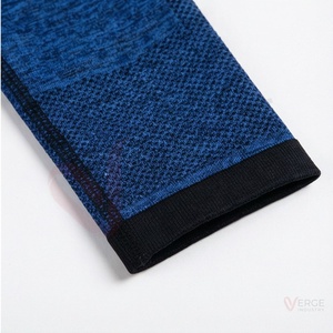 Women Navy Blue Seamless Yoga Set <b>Long</b> <b>Sleeve</b> Crop <b>Top</b> High Waist Leggings 2 Piece <b>Gym</b> Outfit - Product Image 6