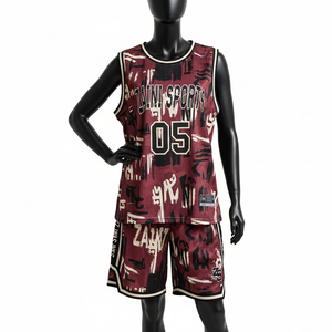 Ensemble short et maillot de basket pour femme, 160 GSM, maille polyester respirante, impression par sublimation, panneau latéral, logo personnalisé, ensembles pour femmes - Product Image 1