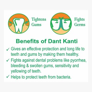 Dentifrice naturel aux herbes Dant Kanti 200g x 3, grand pack économique pour les soins bucco-dentaires quotidiens, nettoyage des dents et haleine fraîche - Product Image 4