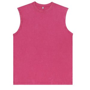 เสื้อกั๊กโอเวอร์ไซส์สีดำฟอกยีนส์สำหรับผู้ชาย ผ้าฝ้าย 95% สแปนเด็กซ์ 5% คอตั้งลำลอง พิมพ์ลายแบบรีดร้อน ระบายอากาศได้ดี - Product Image 3