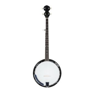 Banjo Professionale a 5 Corde di Alta Qualità, Stile Cutaway, in Legno e Metallo, Colore Bianco, con Manico in Okoume e Sapele, Tastiera in Palissandro - Product Image 1
