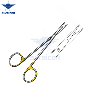Knapp Scissors <b>12</b> cm (4-3/4 Inch) Straight Sharp TC Gold Tungsten Carbide Surgical Scissors Stainless Steel Precision Operating - Product Image 6