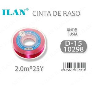 Ruban en satin Ilan 2,0 m 25y Couleur Fusia D15 10298 - Product Image 2