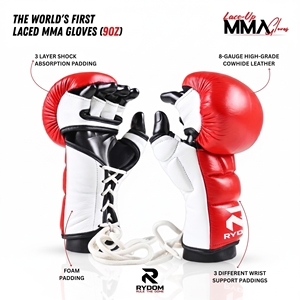 Professional MMA Boxing Gloves PU Leather Lace-Up Half-Finger Breathable Lightweight 12oz/7oz Unisex Adult Training for MMA - Product Image 1