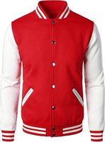 Veste universitaire de baseball personnalisée en laine/polyester/coton pour équipes sportives, avec logo du club et nom, vente en gros à prix réduit
