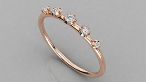 Original Natural <b>Diamond</b> <b>Ring</b> 18K Solid Gold Round <b>Diamond</b> Minimalist Wedding Band Stackable <b>Ring</b> for Women Wholesale Supply - Product Image 6