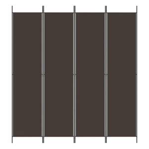 ฉากกั้นห้องผ้าสีน้ำตาล 4 แผง ขนาด 78.7"x86.6" พร้อมฉากกั้น - Product Image 3