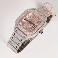 Reloj de Lujo de Alta Calidad para Hombre, de Acero Inoxidable con Diamantes Moissanite, Movimiento Mecánico de 41 mm, Cristal de Zafiro Resistente a los Arañazos