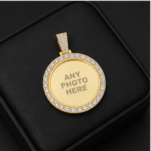 Colgante de Plata 925 Bañado en Oro Personalizable con Foto, Estilo Hip Hop, Diamantes Cultivados en Laboratorio, Colgantes Finos, Ideas de Regalo - Product Image 4