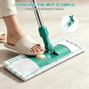 Commercial Sustainable High Capacity Cotton String Mop Heavy Duty Wet <b>Floor</b> <b>Cleaning</b> Long Handle Reusable Industrial Janitorial - Product Image 3