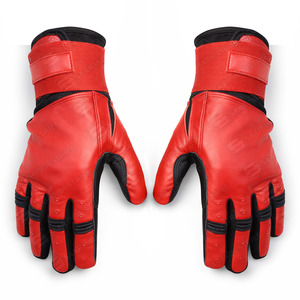 Guantes de bateo de béisbol y softbol de cuero genuino para hombres y mujeres Tasa de fábrica ajustable Los mejores guantes de bateo de puño largo - Product Image 3