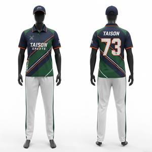 Uniforme de Cricket Premium para Mujer, 160 GSM, Poliéster Transpirable, Azul Marino, Verde, Blanco, Paneles Diagonales, Sublimación, Personalizado para Equipo - Product Image 6