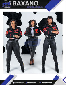 Delta |   Sigma |   Chaqueta Universitaria para Mujer Theta DST Sorority, Chaqueta Corta de Invierno de Poliéster/Algodón, Roja Clásica Bordada y Transpirable - Product Image 6