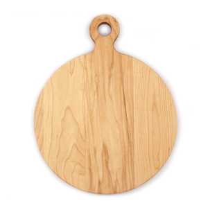 Premium Natural Acacia Wood Round Cutting Board with Handle 1.5cm Thickness-Teak <b>Rubber</b> Wood & Beech Options - Product Image 3