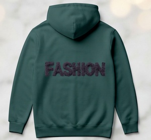 Parche de Logotipo Bordado en Chenilla Personalizado, Color Verde Mar Oscuro, Sostenible, de Alta Calidad, con Forro, Tendencia Top en Ventas - Product Image 3