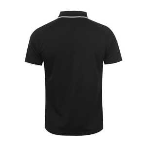 Polo de Manga Corta Negro para Hombre OEM, Logotipo Bordado, Secado Rápido, Tejido de Punto, Corte Regular Informal - Product Image 4