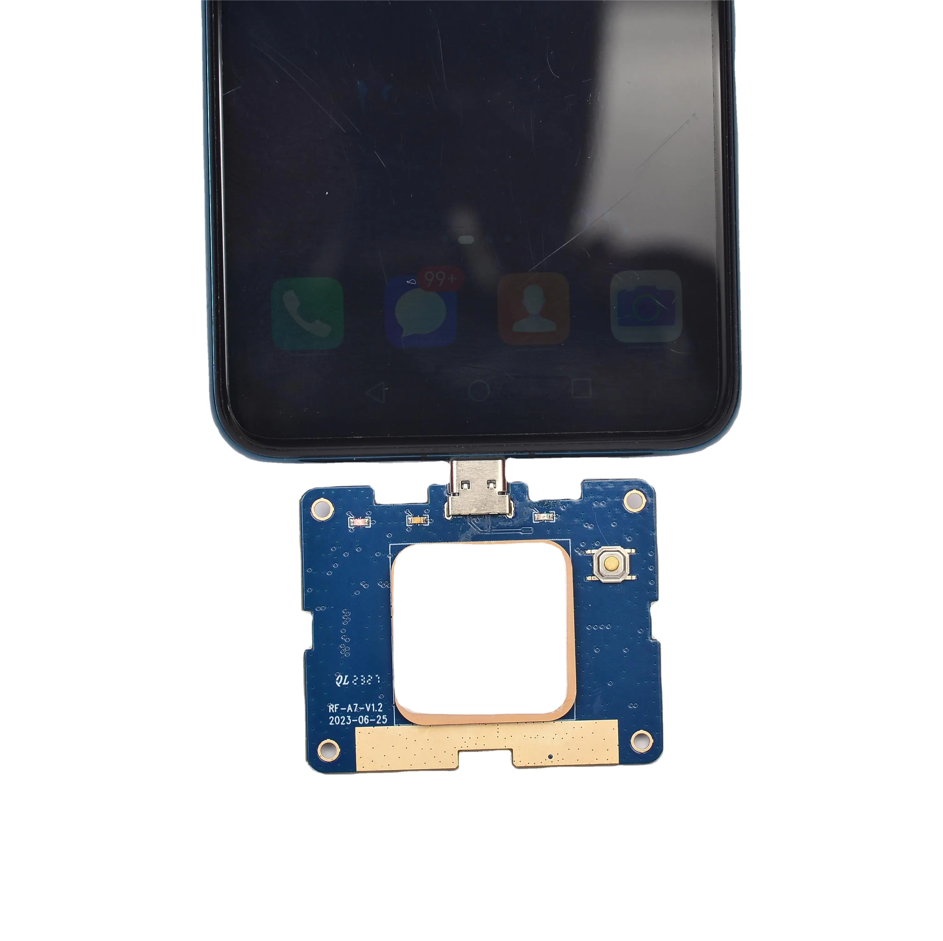 Gratis pengiriman Mini Prorable UHF RFID Card Reader OTG Smart Phone untuk antarmuka tipe-c dengan SDK