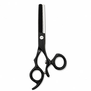 Ciseaux de coiffure professionnels de qualité supérieure en acier inoxydable noir, ciseaux à effiler, fabricant sur mesure - Product Image 2