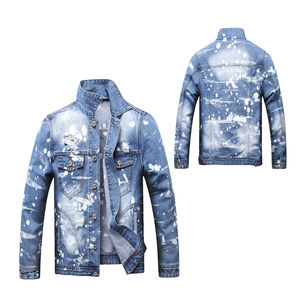 OEM Fashion Wear <b>Men</b> Denim <b>Jean</b> Jackets Casual Outerwear Slim Fit Denim <b>Jeans</b> Jackets for Sale at <b>Cheap</b> Price - Product Image 5