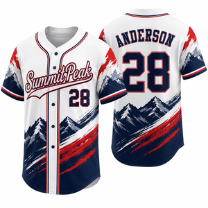 Custom Sublimated <b>Baseball</b> Jersey School Durable Colorfast Polyester Printed Design Summer Season Production Service Comfortable - Product Image 2