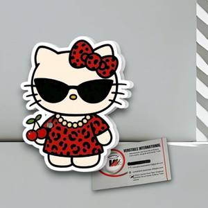 Placas Acrílicas para Pestañas Hello Kitty, Magnéticas, con Logotipo Personalizado, Color Flor, Forma de Diamante, Herramienta de Belleza Ecológica - Product Image 1