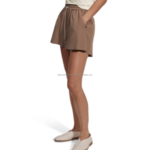 Shorts de sport respirants à taille haute pour femmes, décontractés, confortables, pour l'été, 100% coton, taille élastique, séchage rapide, nouveau style 2024 - Product Image 4