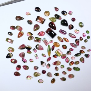 Lote de Turmalina Bicolor Natural en Forma de Cabujón, Gemas Sueltas de Alta Calidad para Joyería, PANJSHIR GEMS - Product Image 4