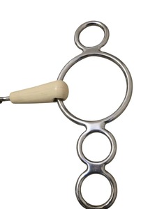 Bridon d'entraînement torsadé en acier inoxydable de haute qualité pour chevaux, toutes couleurs disponibles, avec anse décalée 3/8 - Product Image 5