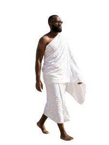 ผ้าขนหนูอิห์รอม 100% ผ้าฝ้าย ชุด 2 ชิ้น สำหรับผู้ชาย สำหรับฮัจญ์และอุมเราะห์ คุณภาพสูง ขนาดมาตรฐาน - Product Image 3