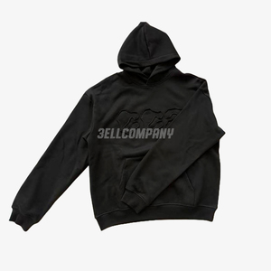 Conjunto de Sudadera con Capucha Negra Extra Grande y Pantalones Deportivos para Hombre, Ropa Deportiva Informal - Product Image 1