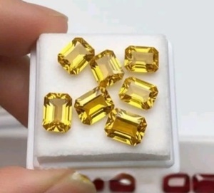 MRGEMS Natürlicher Citrin im Baguette-Schliff, polierter loser Edelstein, gelber Quarz für die Schmuckherstellung, Großhandel, Irisierend, Drittanbieter - Product Image 4