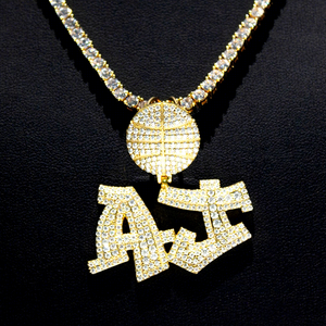 <b>Mens</b> Moissanite 925 <b>Silver</b> Custom Initial <b>Pendant</b> Necklace Iced Out Letter Name <b>Pendant</b> Luxury Statement Hip Hop Style <b>Mens</b> Gift - Product Image 4