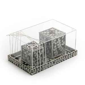 Brûleur d'encens Bakhoor en promotion, résine nacre et métal, à prix avantageux, pour la maison et le jardin - Product Image 1