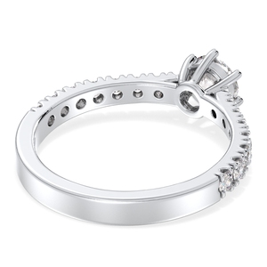 REYES GRA Certified 925 Sterling <b>Silver</b> Moissanite Engagement <b>Solitaire</b> <b>Ring</b> Original Anniversary Gift Fine Jewelry For Women - Product Image 6
