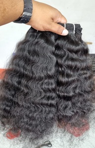 Haute Qualité Doux Non Transformés Naturel Remy Trame Extensions De Cheveux Bouclés Vierge Indien Cheveux Humains Génie Trame Dessinée Unique - Product Image 2