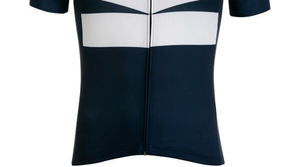 Maillot de Ciclismo Azul Marino para Hombre, Diseño con Bloques de Color Blanco, Manga Corta, Transpirable, de Secado Rápido, Antibacteriano, 180g, Poliéster - Product Image 2