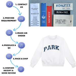 <b>White</b> Crew Neck <b>Sweatshirt</b> <b>Women</b> Long Sleeve Casual Autumn Top with Park Applique - Product Image 3