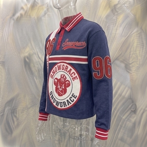 Maillot de baseball Snowgrace à manches longues, col rabattu, coupe classique, unisexe, vêtements pour adultes, impression sublimée, numéros d'équipe - Product Image 4
