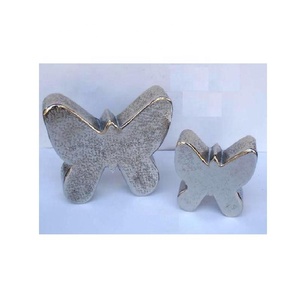 Venta caliente mariposa de decoración navideña hecha en aluminio con acabado de níquel decoración del hogar esculturas artesanales de Metal - Product Image 2