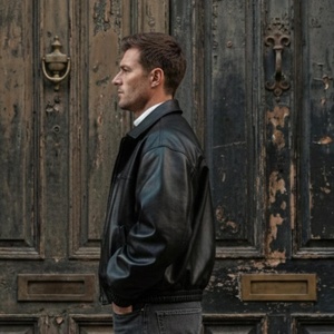 Chaqueta Formal de Cuero para Hombre ROCKRUSH INDUSTRY, Primavera, Lana, Poliéster/Algodón, Ecológica, Transpirable, Resistente al Viento, Cierre de Cremallera - Product Image 2