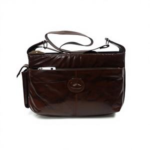 Bolsos de Mano Casuales de Cuero Genuino a la Moda para Mujer, con Cierre, Impermeables, Ligeros, Plegables, de Gran Capacidad, Estilo Tradicional - Product Image 1