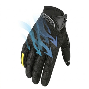 Guantes de Motocicleta de Cuero Personalizados para Invierno con Protección Rígida en los Nudillos, Ligeros, Transpirables, Guantes de Ciclismo de Dedo Completo - Product Image 4