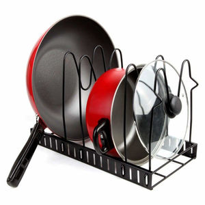 Organisateur de placard coulissant pour casseroles et poêles, support métallique pour couvercles de casseroles, rangement gain de place, fourni par l'usine. - Product Image 6