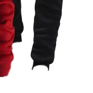 Men's Color Blocking <b>Hoodie</b> Tracksuit Set Casual Full Sleeve Joggers <b>Red</b> White Black Polyester Cotton Autumn Wear - Product Image 3