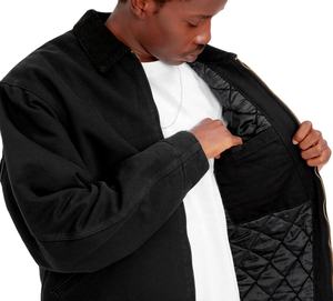 Chaqueta de trabajo con cremallera de alta calidad para hombre de invierno de alta calidad con lona de algodón personalizable bordada - Product Image 5