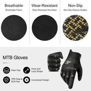 Guantes de Ciclismo de Cuero Genuino con Protección UV, Pantalla Táctil, Transpirables, para Verano, Hombres y Mujeres, Dedos Completos, para Gimnasio - Product Image 6